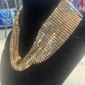 Elegant Gold Multi-Strand Mesh Necklace - Women Jewelry